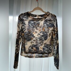 Bae III Semi- Sheer Crew Neck Long Sleeve Sweater